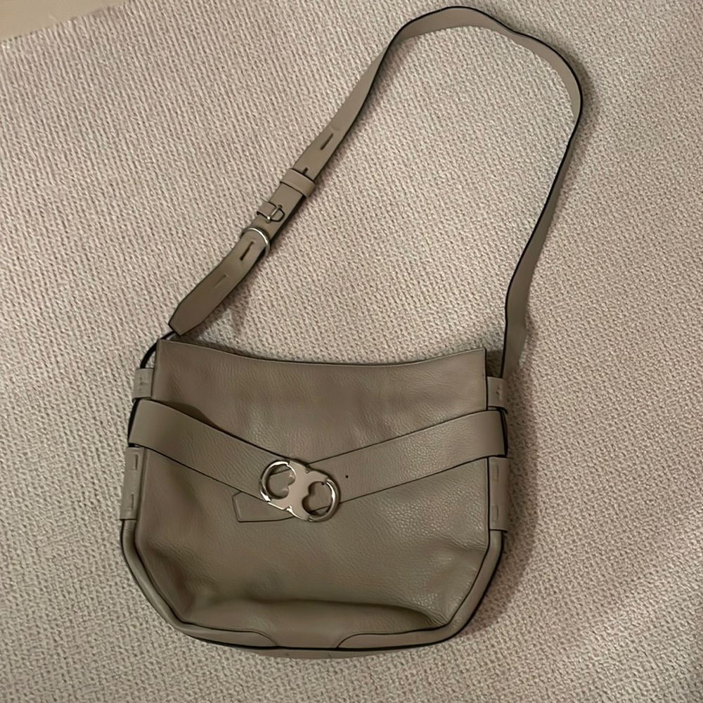 Tory Burch Taupe Leather Tote